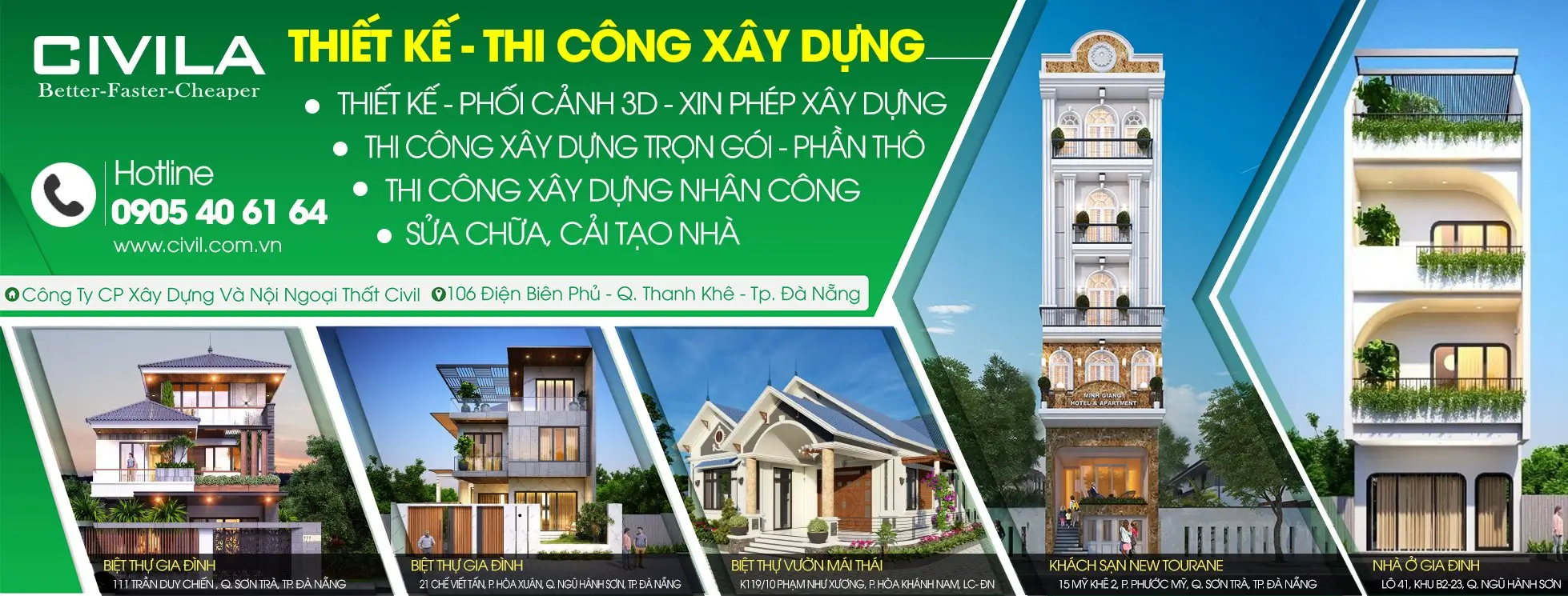 Dịch vụ xây nhà trọn gói tại Đà Nẵng của Civila